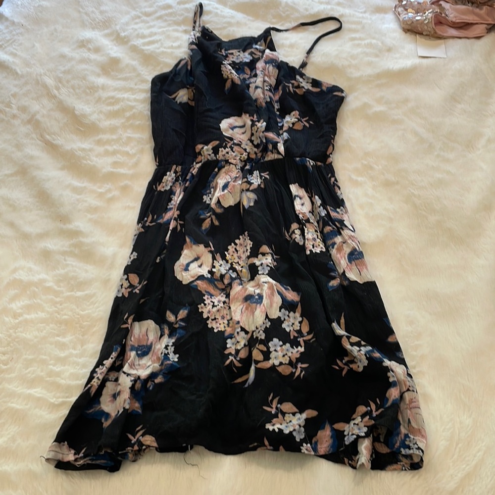 Black dress with flowers
